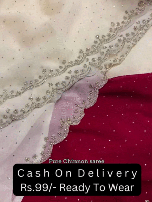 Launching An Amazing Design In Pure Chinnon Saree
