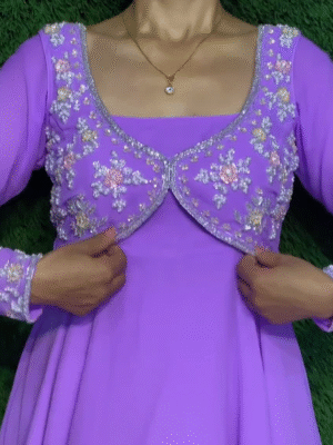 Stylish Floral Printed Designer Gown Kurti with Dupatta