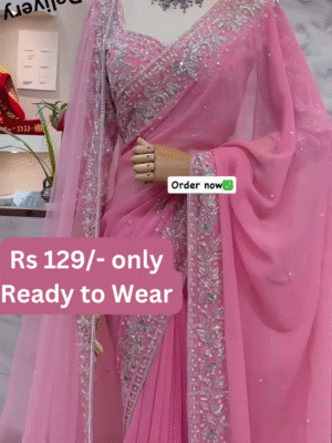 Hot and Party-Ready Georgette Saree