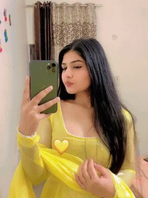 New Lemon Yellow Plain Designer Organza Kurti Set