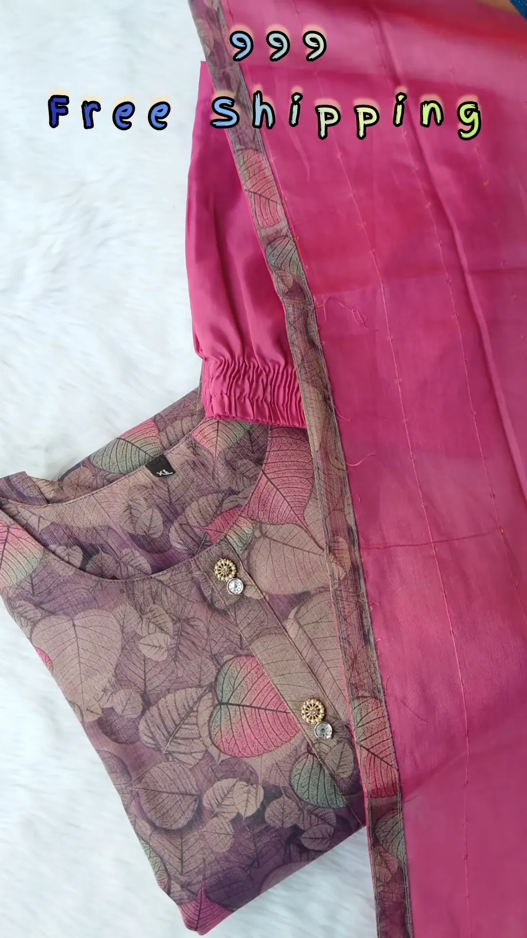 Stitched Cotton Silk Kurta, Bottom & Duppata Forest Green (3 Piece Set ) - Image 7