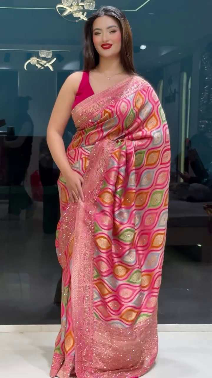 Exquisite Multicolor Silk Saree – A Timeless Elegance - Image 4