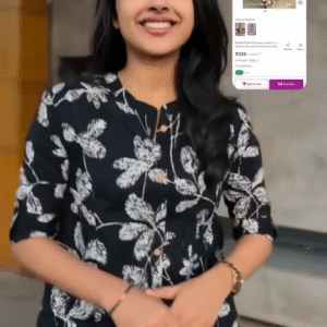 Bold & Beautiful: Black and Coffee Rayon Kurta-Pant Co-ord Set for Women