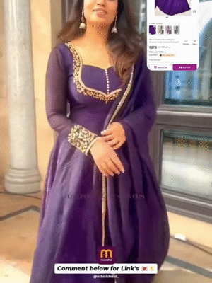 Look Flawless In Our Beautiful Purple & Pink Anarkali With Dupatta – Just ₹310!