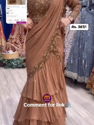 Beautifull Foux Georgette lehenga Saree with choli