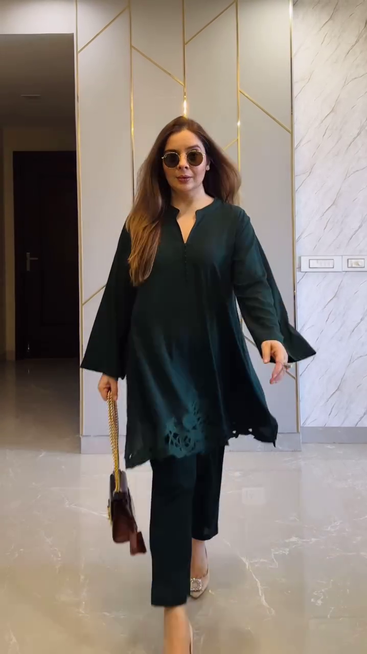 Graceful Blue Embroidered Lawn Co-Ord Set – Where Comfort Meets Contemporary Charm - Image 5