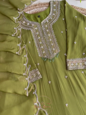 Indian Luxury Ready Made Partywear Set Of 3 Pcs