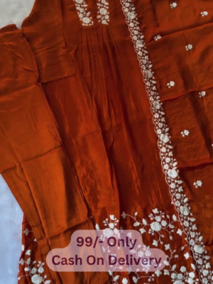 Women's Lucknowi Handcrafted Modal Cotton Chikankari Kurti