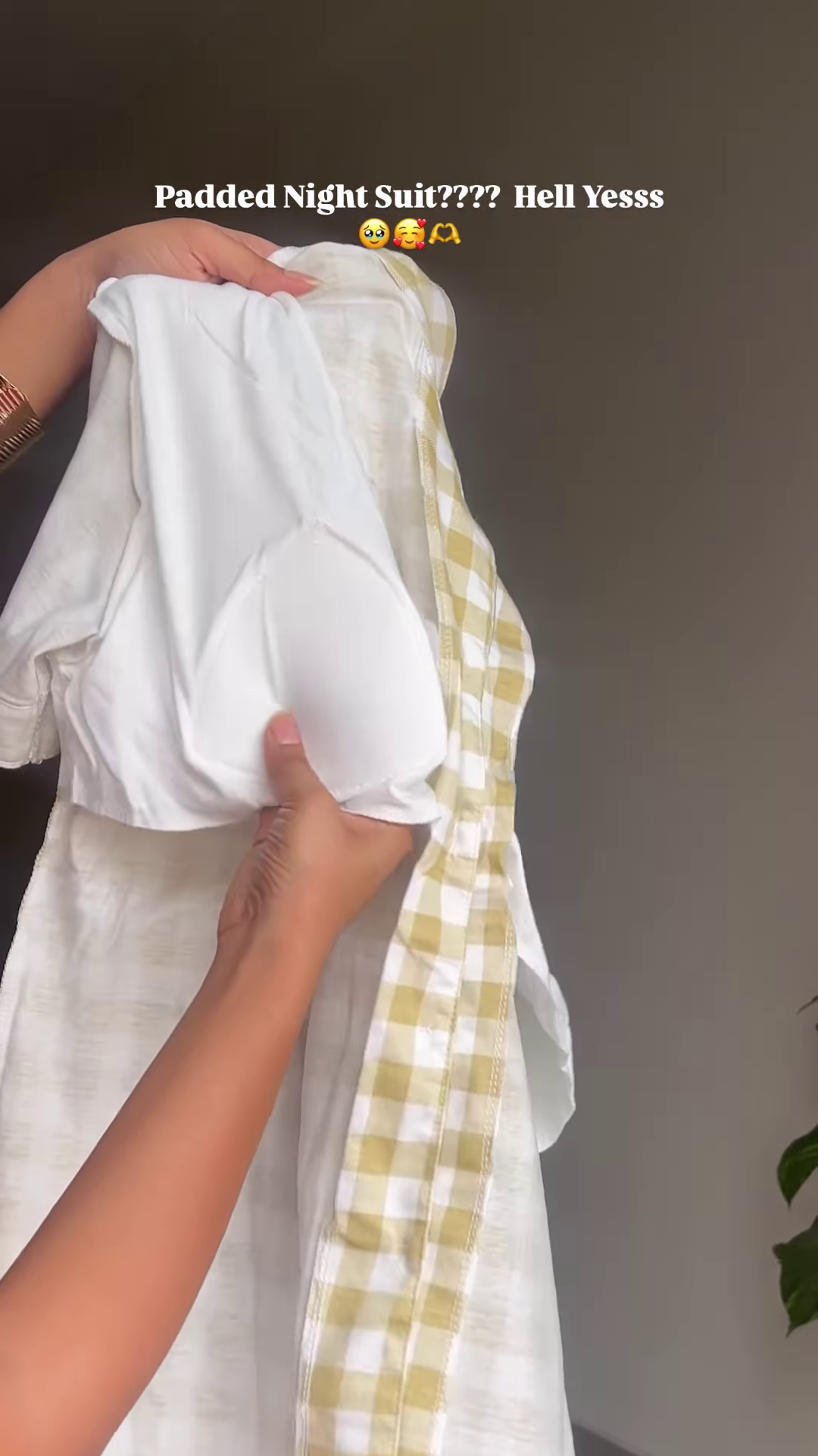 Padded Cotton Night Suit – Yellow Gingham Co-Ord Set for Ultimate Comfort & Style - Image 3