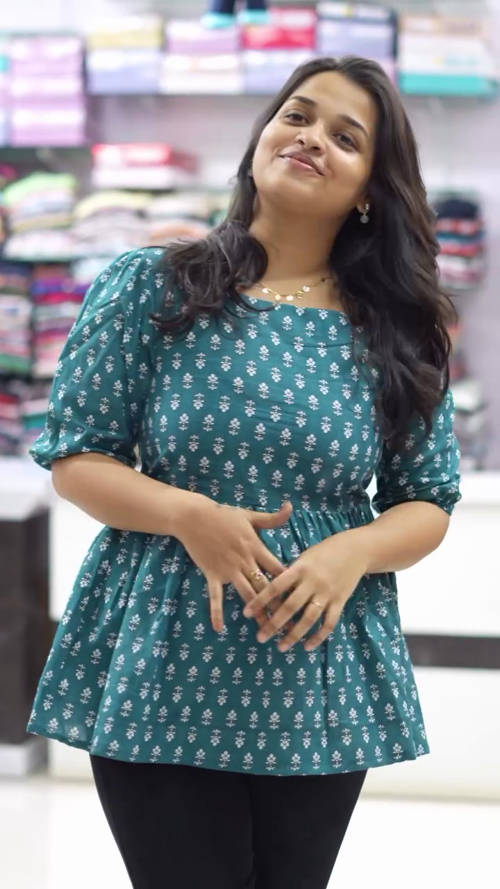 🌿 Teal Ethnic Floral Printed Peplum Top – Comfort Meets Everyday Elegance 🌿 - Image 4