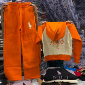 🧡 Polo Luxe Winter Co-Ord Set – Bold Comfort, Premium Street Style 🔥