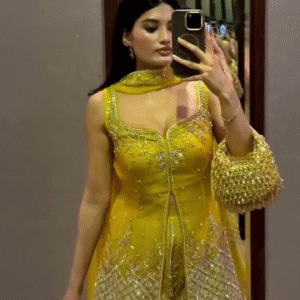 “Royal Sparkle Hand-Embellished Designer Sharara Set”