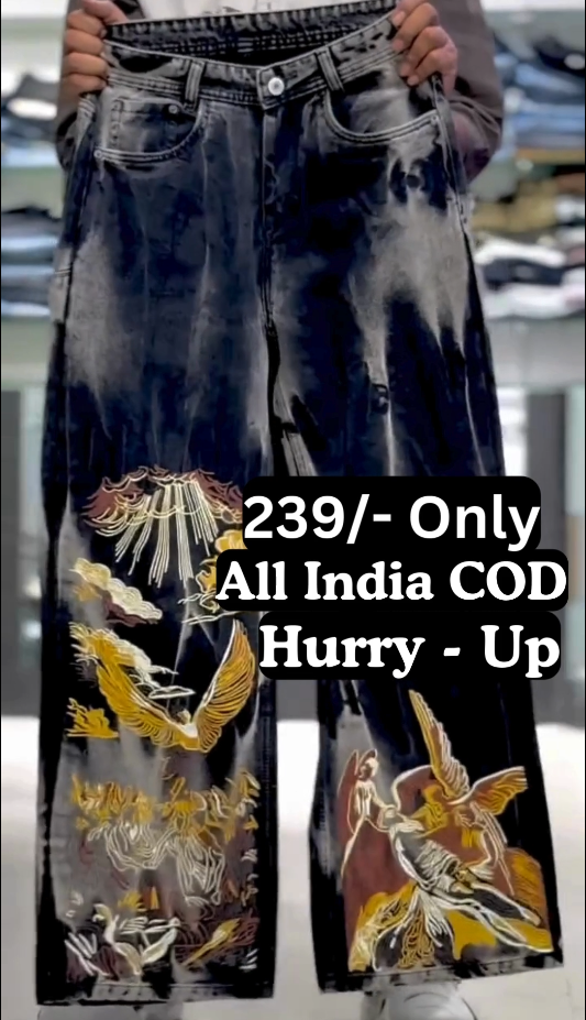 π₯ RoyalSky Embroidered Vintage Denim β Street Art Premium Edition π₯