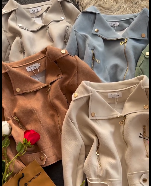 ✨ LuxeSoft Suede-Feel Zip Jacket – Effortless Elegance in Every Shade ✨ - Image 5