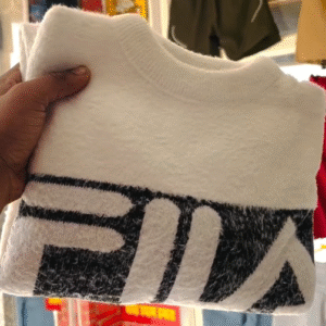 🤍 Premium Fuzzy Logo Sweater – Cozy Comfort with Iconic Style 🤍