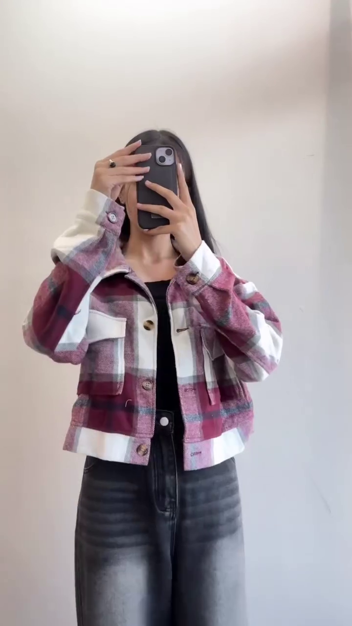 🍁✨ “Cozy Chic Plaid Crop Jacket – Trendy, Cute & Perfect for Every Season” ✨🍁 - Image 2