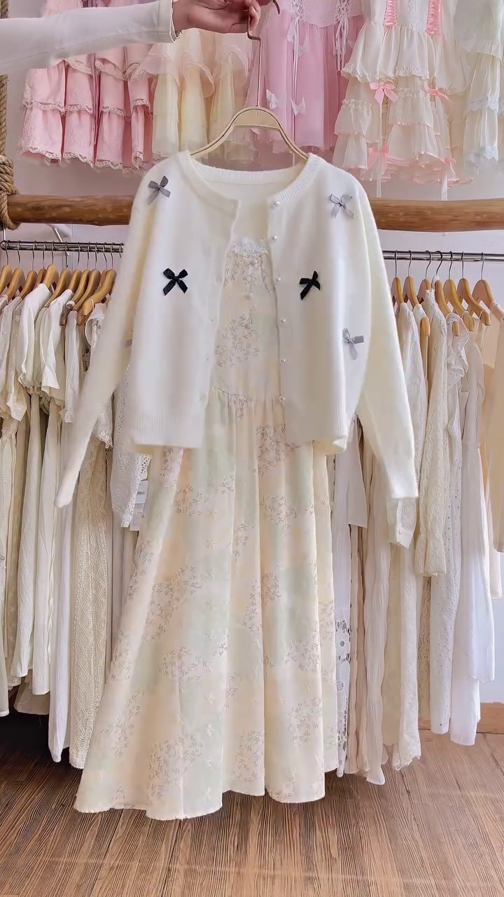 🎀✨ “Sweet Blossom Pastel Dress & Cardigan Set – Soft Girl Aesthetic Dream Outfit” ✨🎀 - Image 6