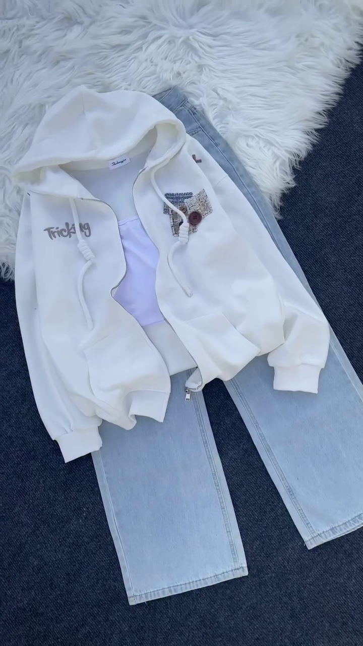 π€ Cozy Chic Zip-Up Hoodie Jacket β Cute, Comfortable & Everyday Ready π€