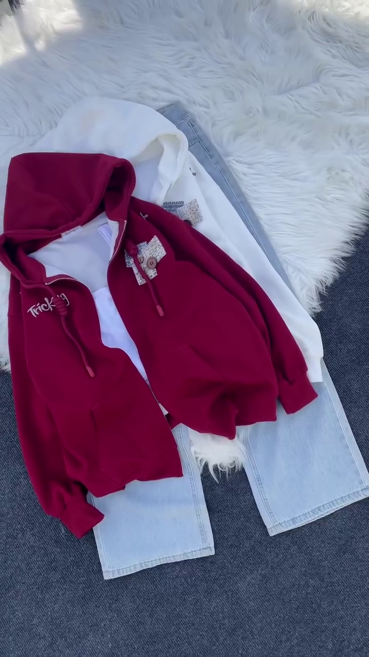 π€ Cozy Chic Zip-Up Hoodie Jacket β Cute, Comfortable & Everyday Ready π€ - Image 6