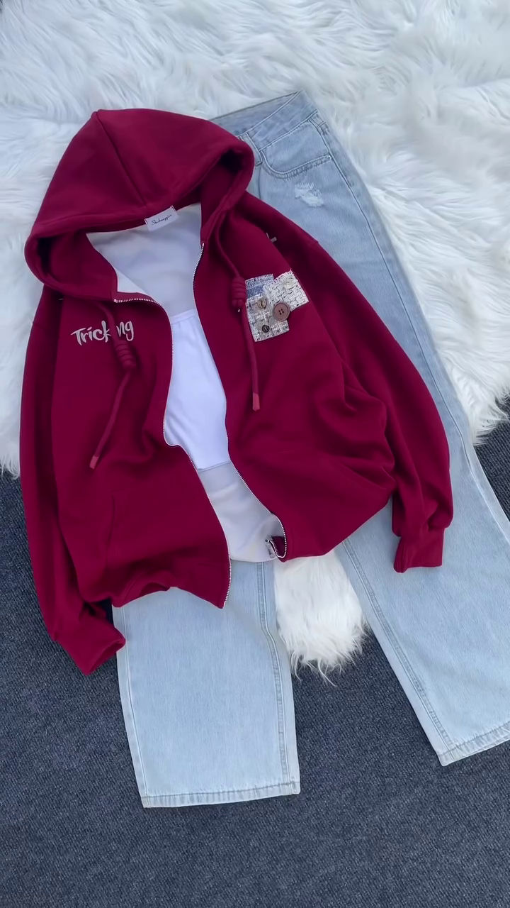 π€ Cozy Chic Zip-Up Hoodie Jacket β Cute, Comfortable & Everyday Ready π€ - Image 4