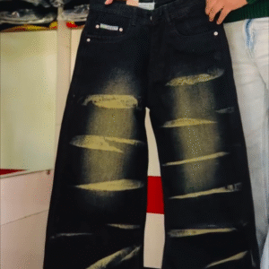🖤 Urban Edge Distressed Wide-Leg Denim – Bold Streetwear Statement 🖤