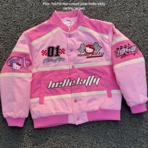 Hello Kitty Racing Jacket – Cute, Bold & Iconic Streetwear 💗🏁