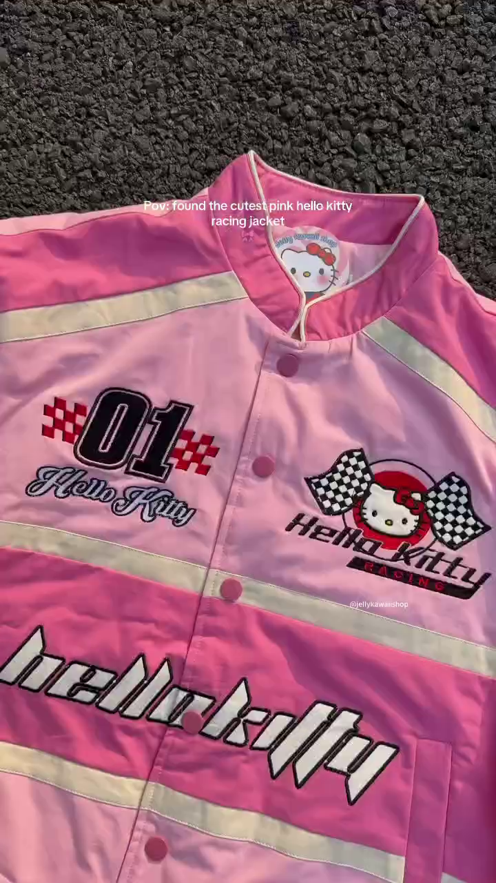 Hello Kitty Racing Jacket β Cute, Bold & Iconic Streetwear ππ - Image 5