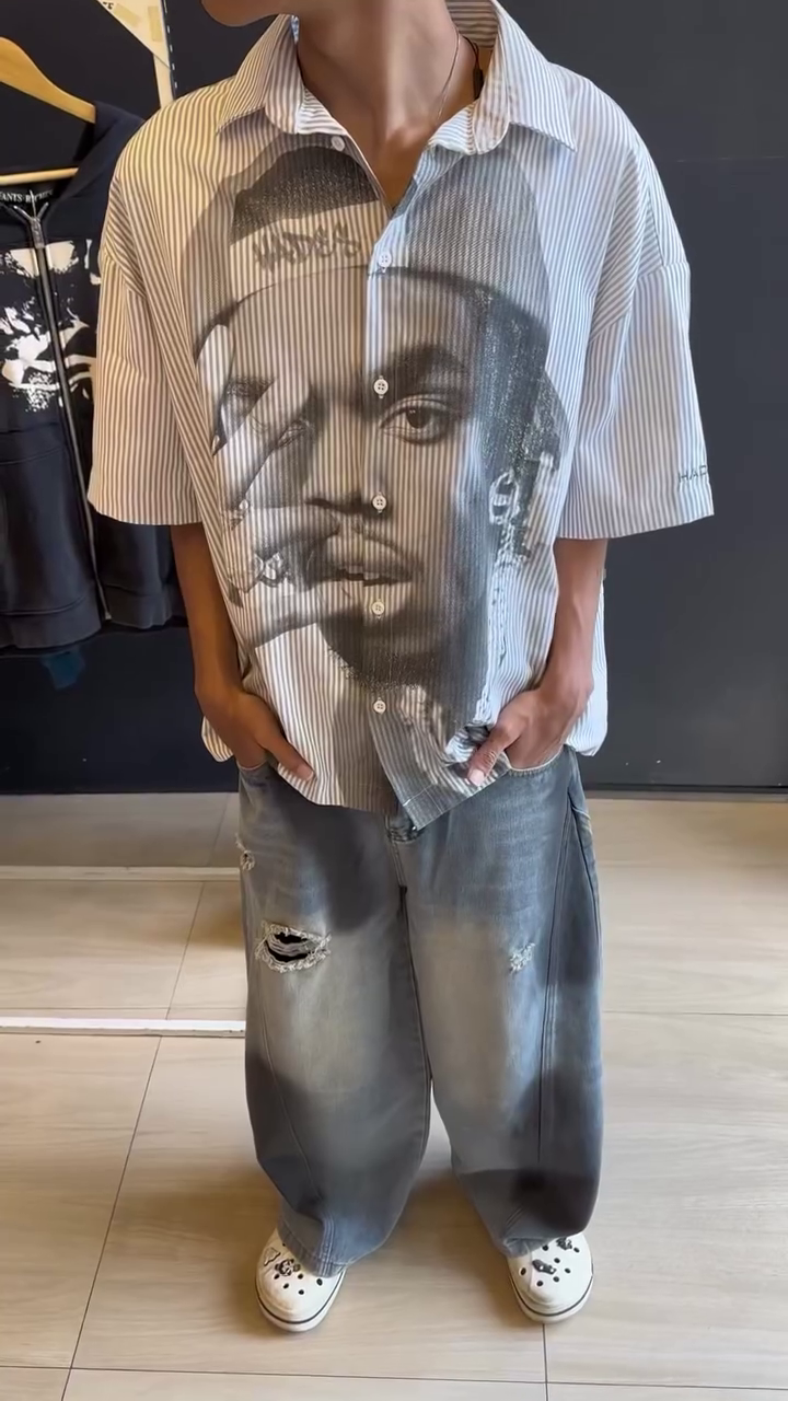 π€ Monochrome Icon Graphic Shirt β Streetwear Essential π€ - Image 4