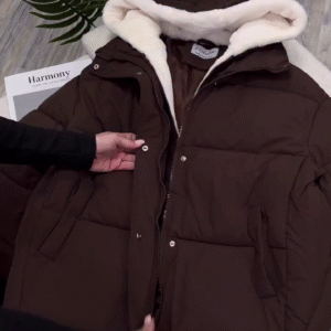 🤎 Cozy Convertible Puffer Jacket – Winter Transformer Style ❄️✨