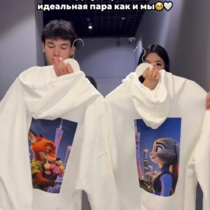 🤍 Nick & Judy Couple Hoodie – Premium Unisex Oversized Sweatshirt 🤍