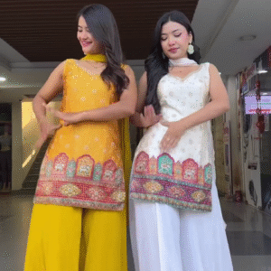 ✨🌸 Elegant Festive Kurta Sharara Set – Embroidered & Printed Collection 🌸✨