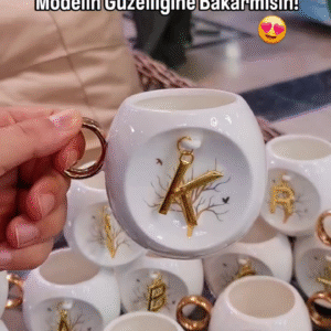 ✨ Luxe Initial Ceramic Mug – Personalized Elegance for Every Sip ✨