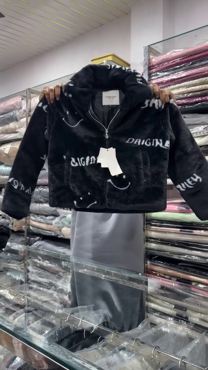 🤍 Luxe Plush Monogram Jacket – Ultra-Soft Warmth with Iconic Style ✨ - Image 4