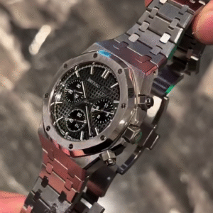 ⌚ Royal Steel Chronograph Watch – Precision Power with Iconic Luxury Finish 🖤✨