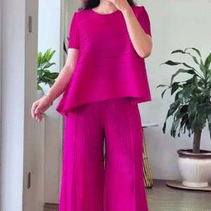 💖✨ Pleated Co-Ord Set for Women – Effortless Elegance with a Modern Flow