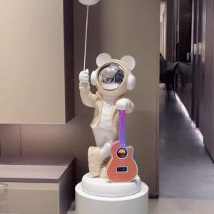 πΈπ Astronaut Bear Guitar Lamp & Showpiece β Playful Art Meets Modern Glow