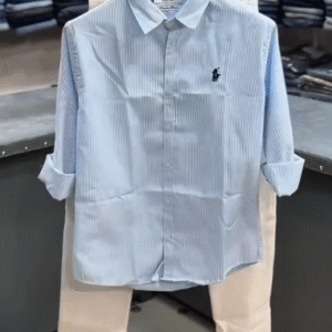 👔 Classic Blue Pinstripe Casual Shirt – Timeless Style with Everyday Comfort 👔
