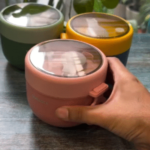 🥗 FreshLock™ Round Leak-Proof Lunch Box – Stylish, Compact & Smart Storage ✨
