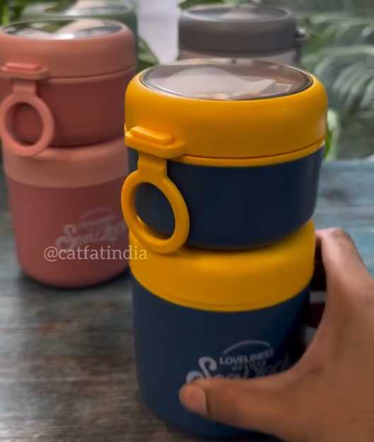 🍱 FreshSeal™ Stackable Leak-Proof Lunch Jar – Smart, Stylish & Meal-Ready Anywhere 🌈✨