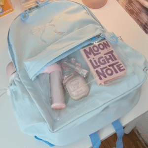 🎒 SkyBloom™ Aesthetic Pastel Backpack – Cute, Organized & Everyday Ready