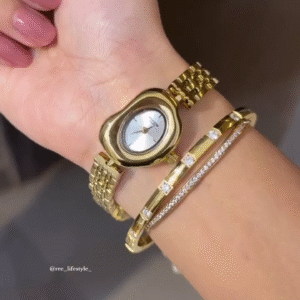✨💛 Elegant Gold Bracelet Watch Set – Timeless Luxury for Everyday Glam