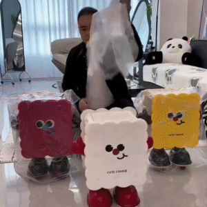 🍪✨ Cute Cookie Character Storage Stool – Fun Seating with Hidden Storage ✨🍪