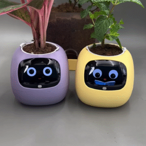 🌱🤖 Smart Emoji Planter Pot – Cute Interactive Plant Buddy for Home & Office 🤖🌱