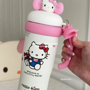 🎀🐱 Hello Kitty Cute Thermos Bottle – Kawaii Pink Sipper Flask 💕✨