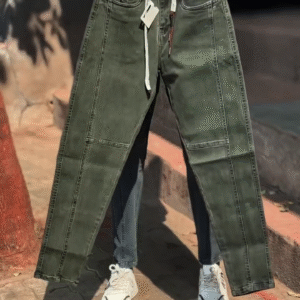 Smoke Grey Drawstring Denim – Premium Relaxed Fit Streetwear Jeans