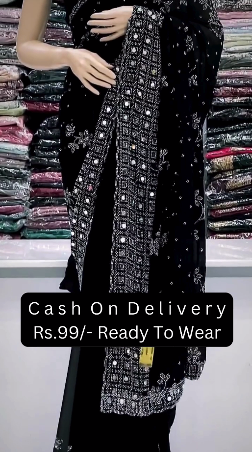Chic Black Ready Saree – Stylish, Modern & Effortless