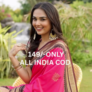 Pink Banarasi Style Traditional Saree