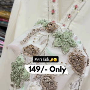 Eid Special Embroidered White Kurti Set