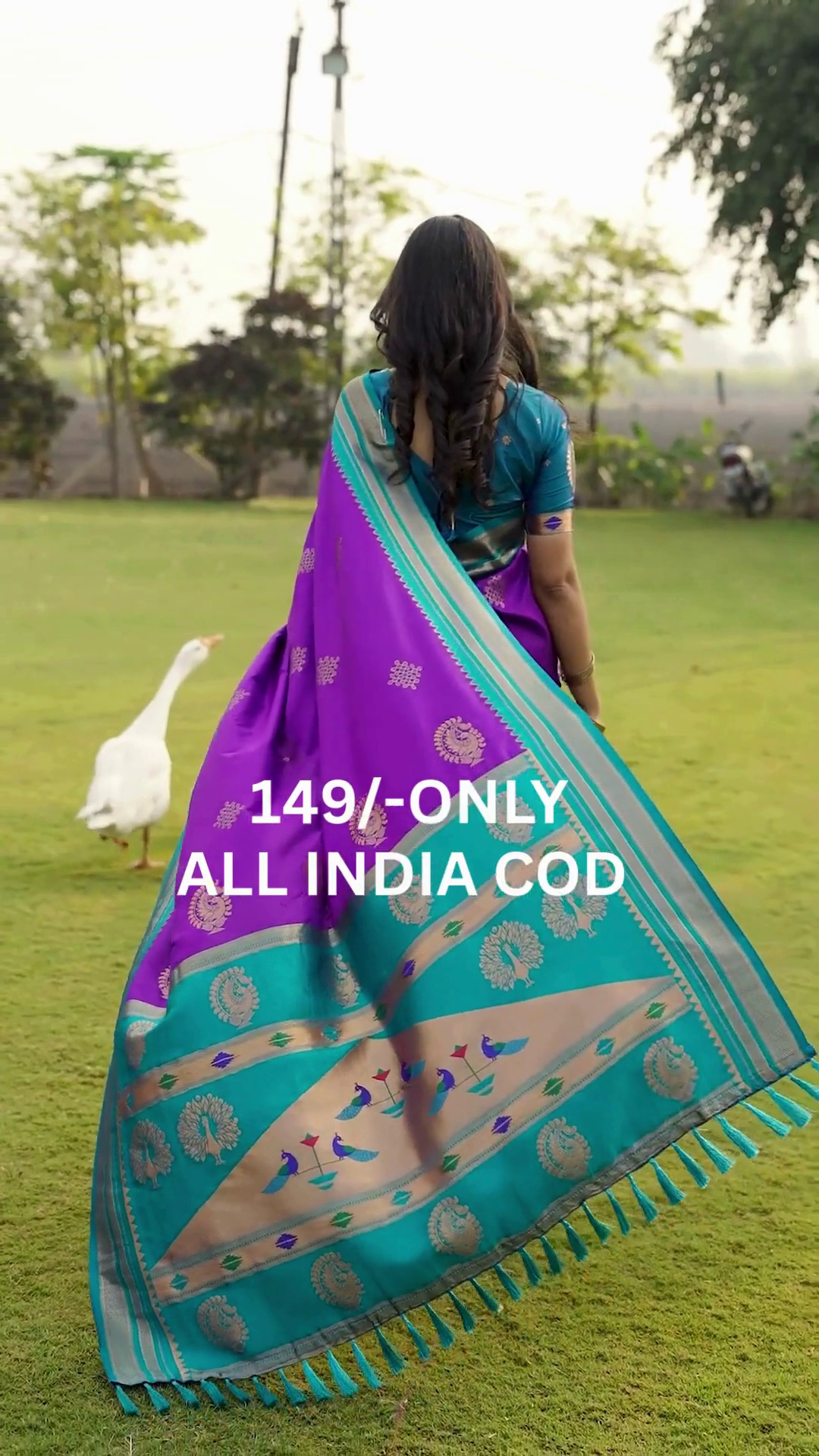 Royal Purple Soft Silk Saree - Image 6