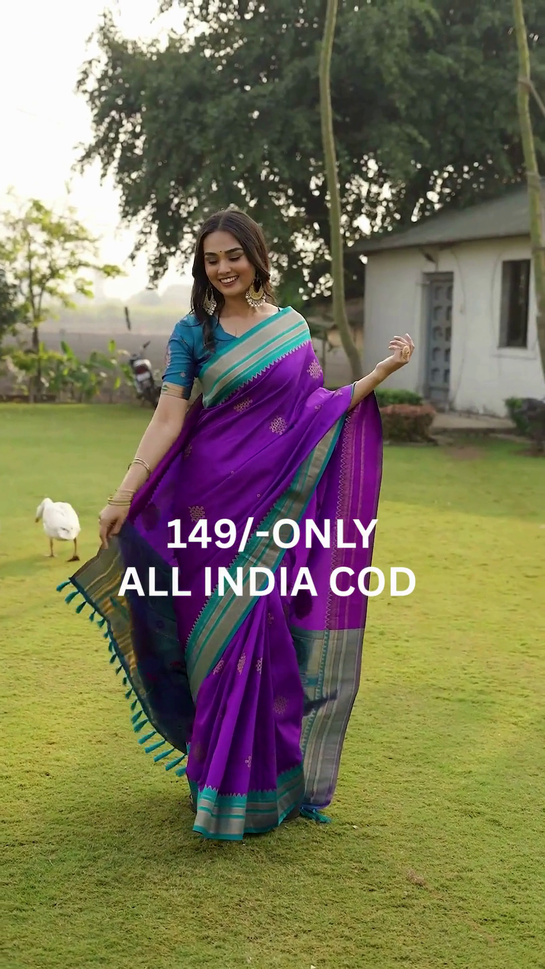 Royal Purple Soft Silk Saree - Image 5